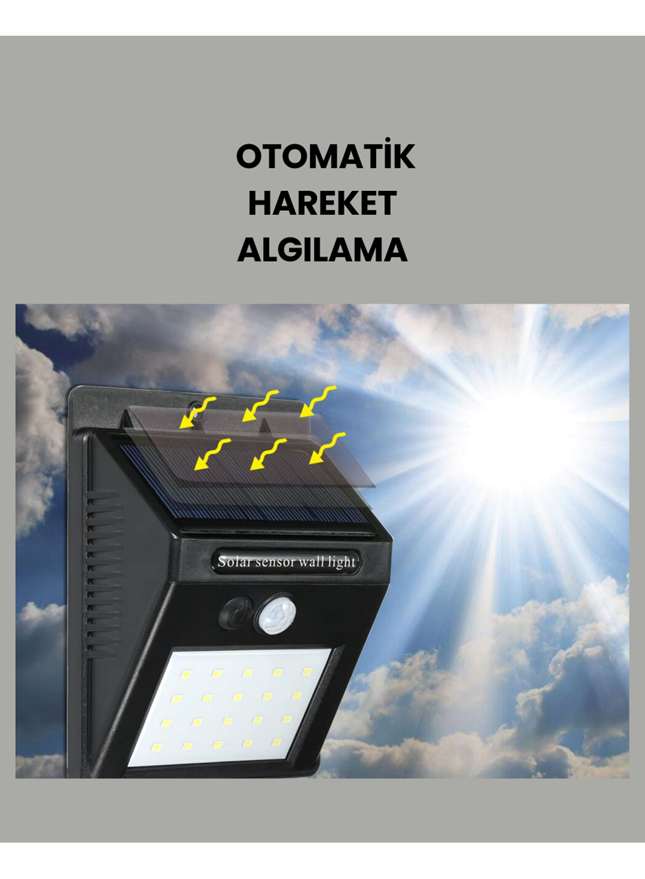 Kablo Gerektirmeyen Güneş Enerjili Dış Mekan Işık – Bahçe ve Koridor Aydınlatması