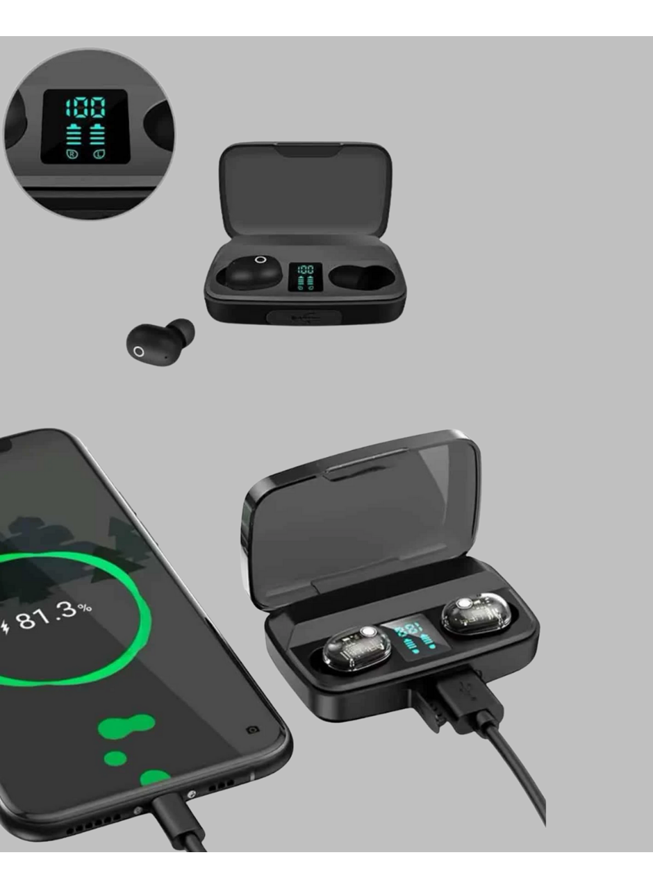 10 Metre Çekim Mesafeli Hafif Tasarımlı Bluetooth Kulaklık ve Şarj Kutusu Seti