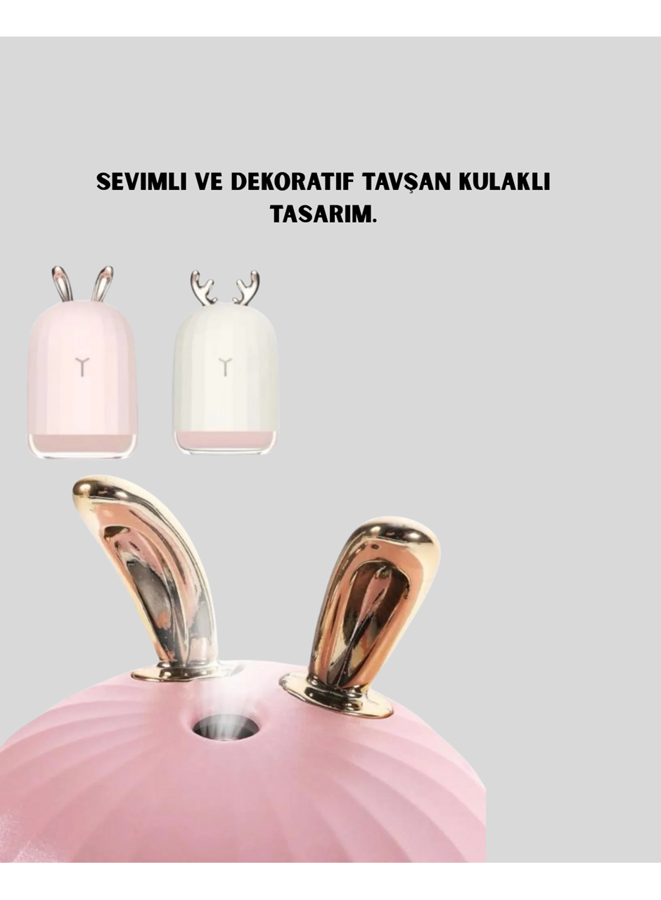 Beyaz Renk Ultrasonik Hava Nemlendirici ve Aromaterapi Difüzörü