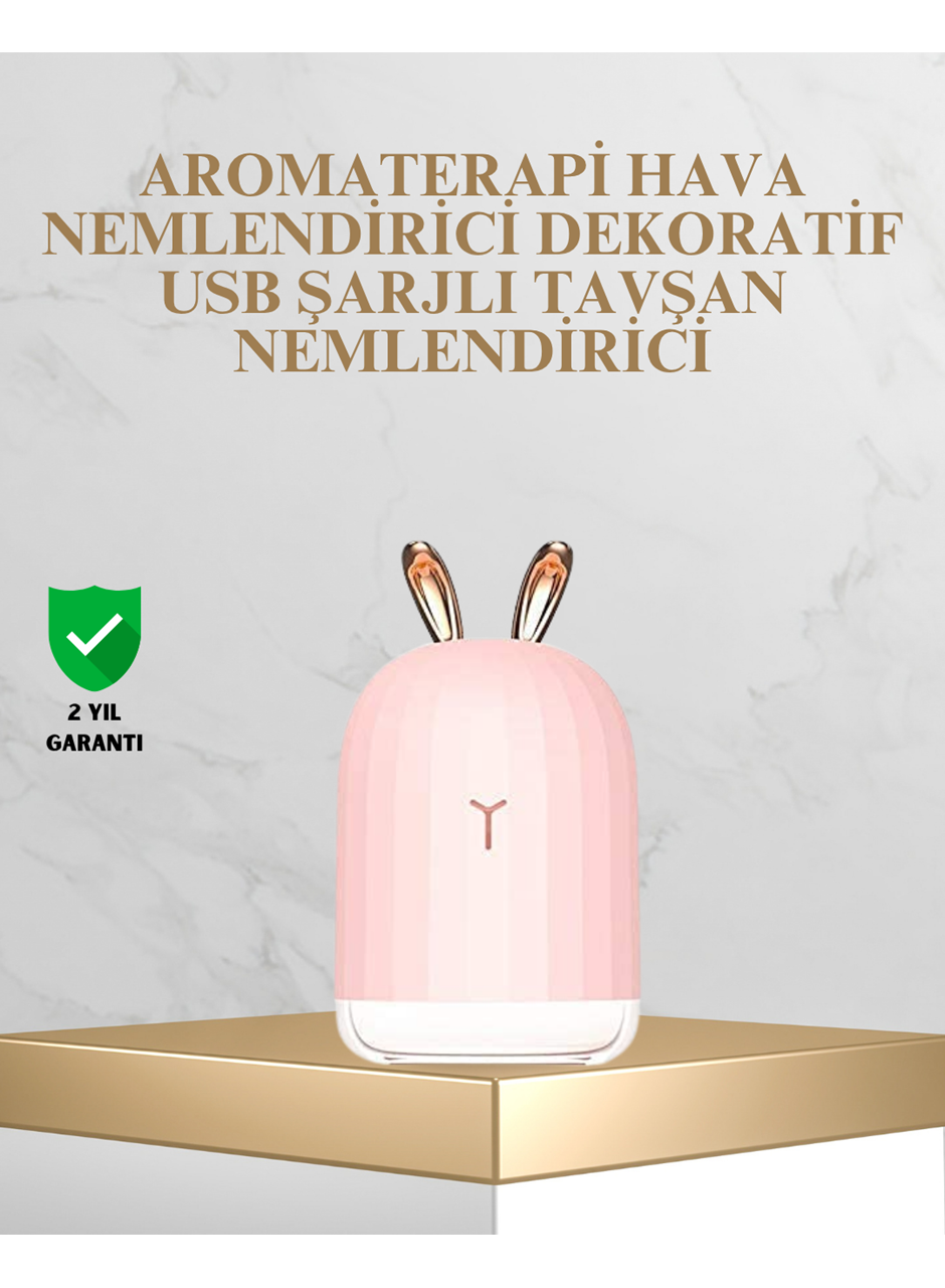 Tavşan Kulak Tasarımlı 200 ml USB Aroma Difüzör ve Hava Nemlendirici