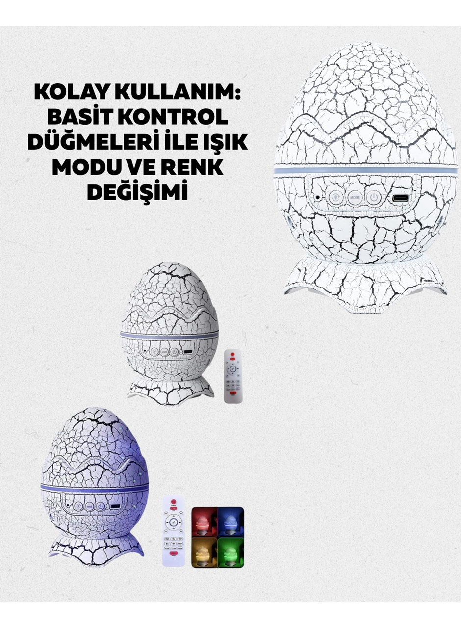 Çocuk Odası İçin Galaxy Projektör + Beyaz Gürültü + Uzaktan Kumandalı