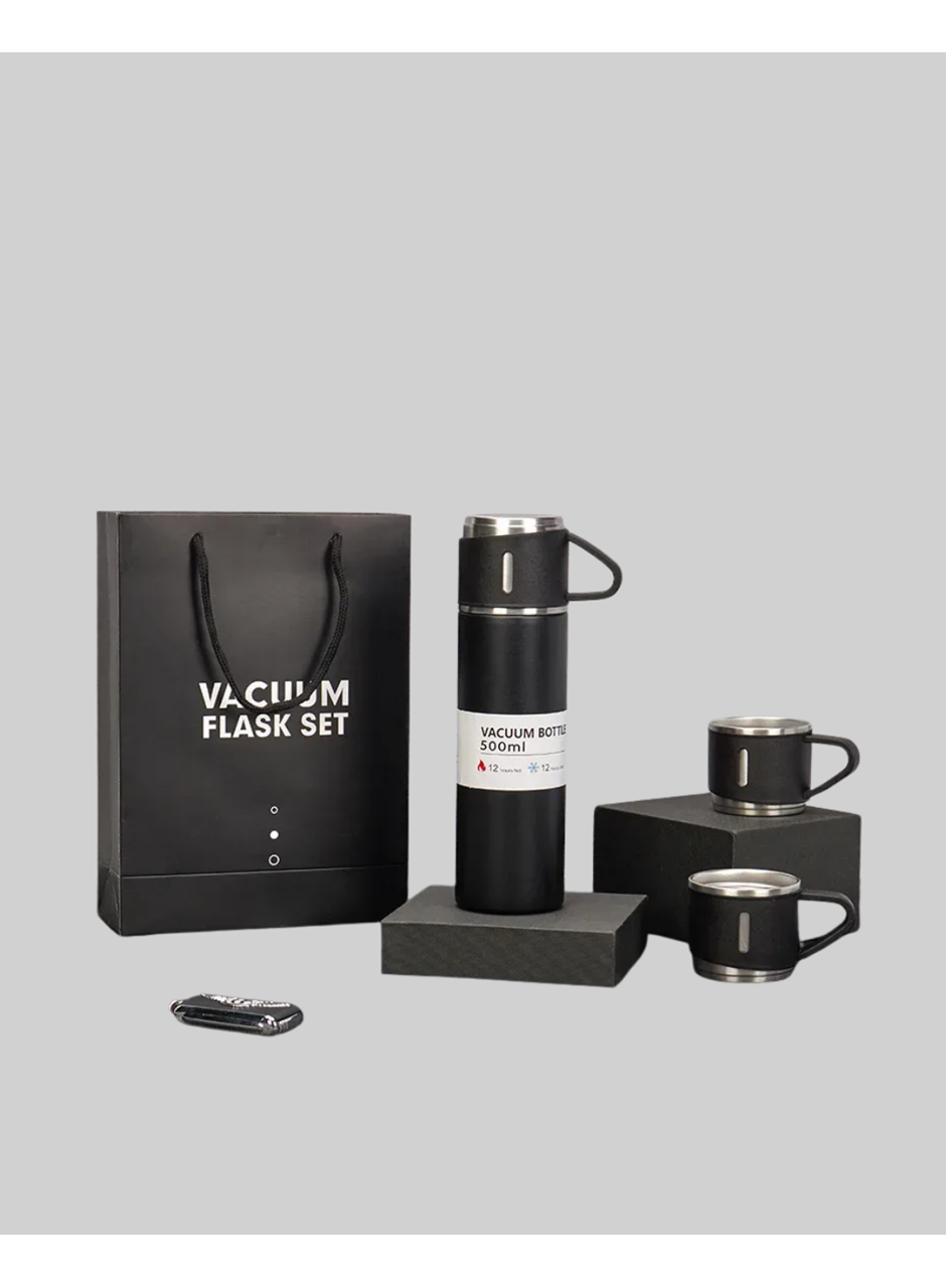 Paslanmaz Çelik Termos Seti | 500 ml Kapasite, 6-12 Saat Isı Koruma, Hediye Kutulu