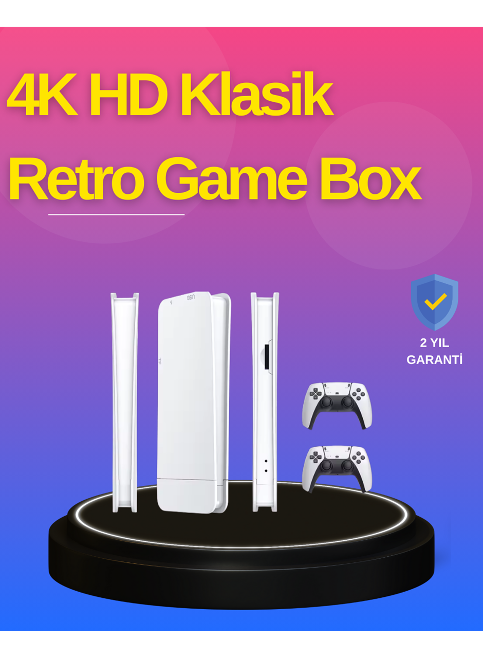 HDMI Çıkışlı Kablosuz 2 Kollu 4K Retro Oyun Kutusu