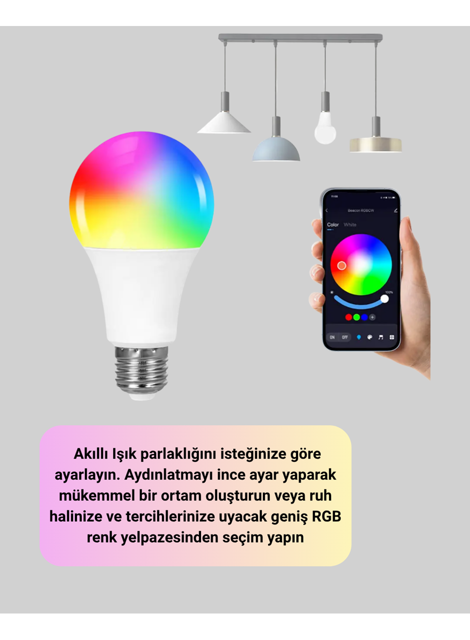 Enerji Verimli Akıllı LED Ampul, Uzaktan Kontrol Özellikli