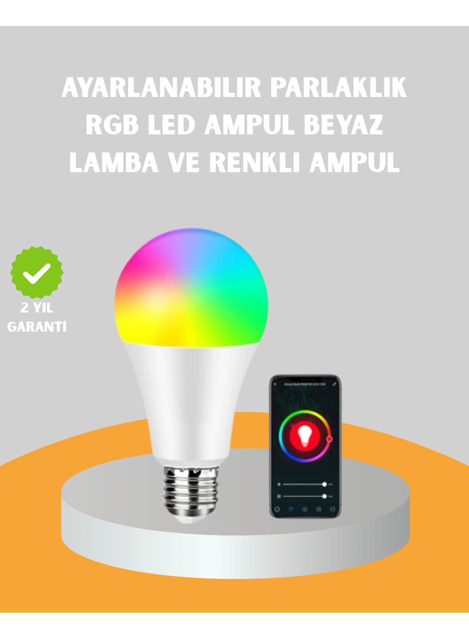 Kumanda Destekli Çok Renkli Akıllı LED Ampul