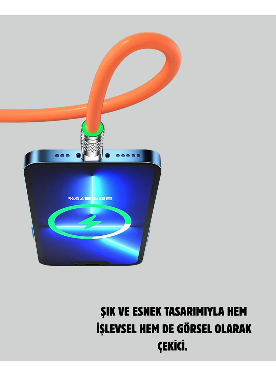 3’ü 1 Arada Kablo – 120W Hızlı Şarj ve Veri Aktarımı Özellikli