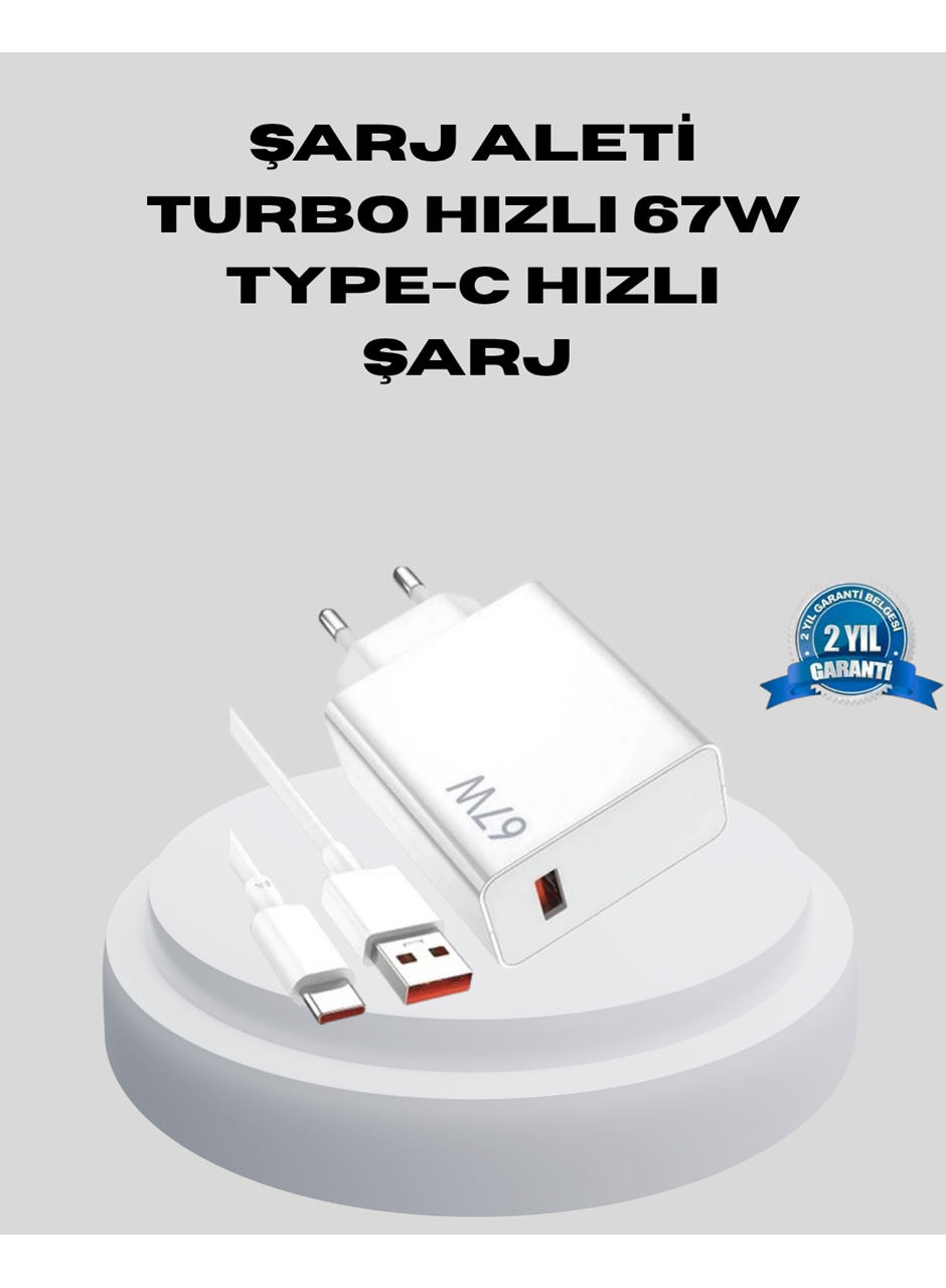 67W Type-C Turbo Şarj Cihazı – Aşırı Akım ve Isı Koruması, Seyahat Uyumlu