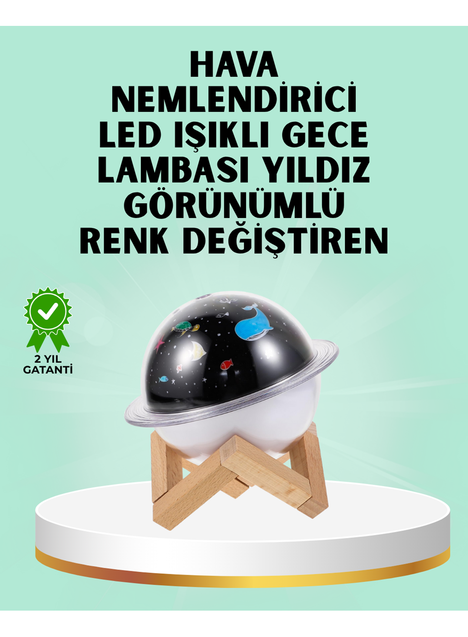 Projektör ışığı bulunan USB bağlantılı mini aromaterapi destekli hava nemlendirici