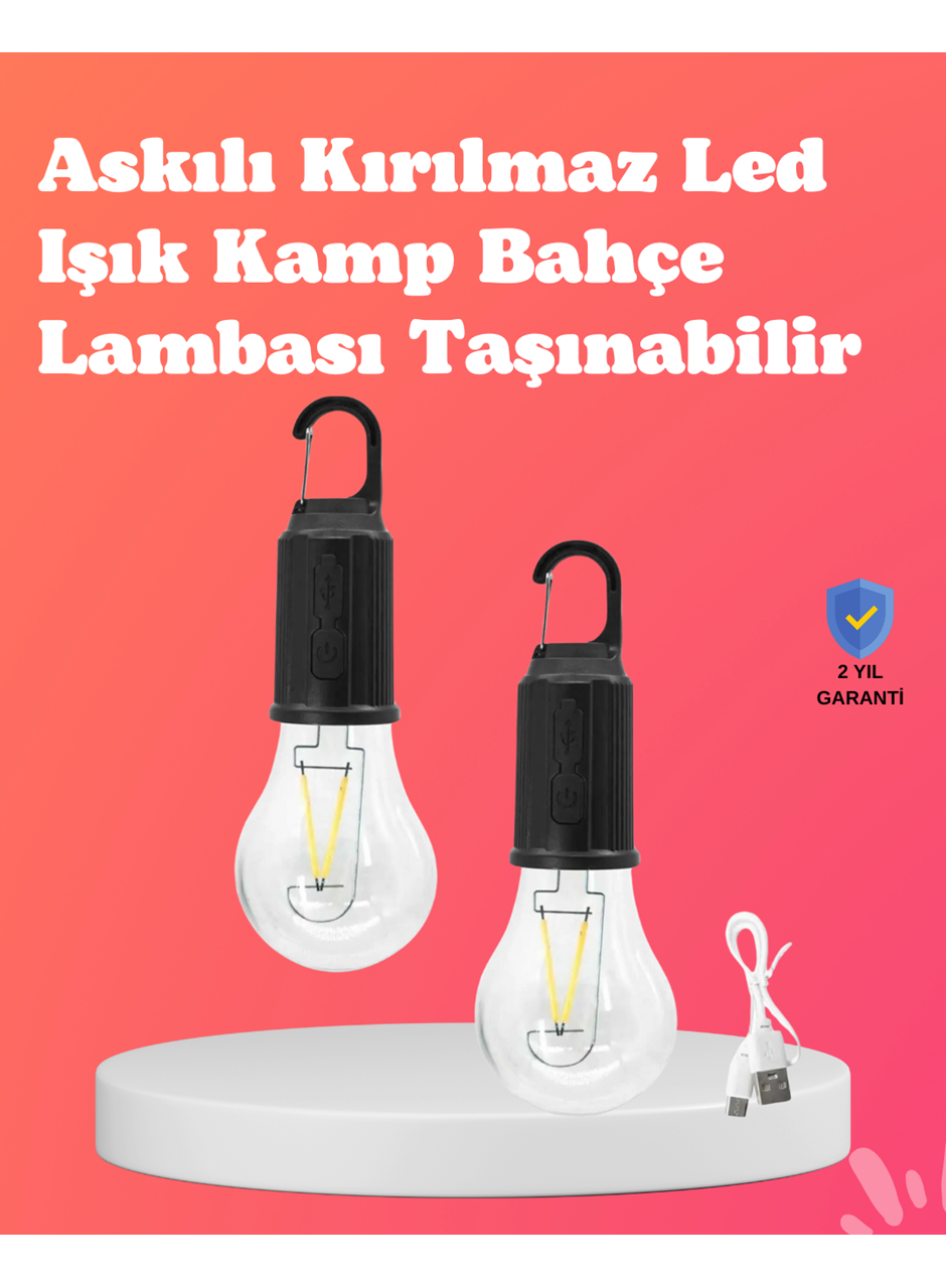 C Tipi Şarjlı Asılabilir Kamp Feneri