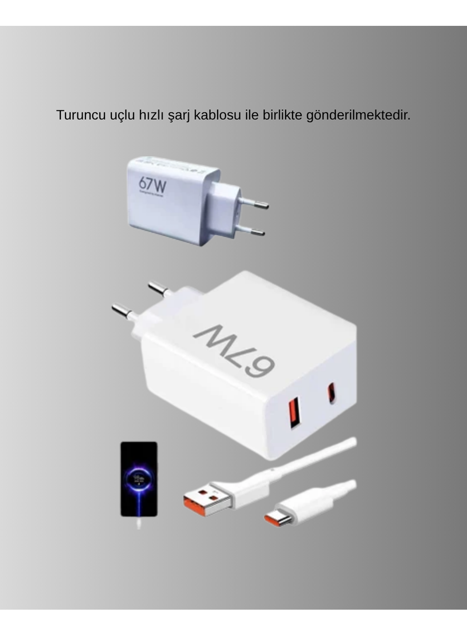67W Type-C Turbo Şarj Cihazı – Aşırı Akım ve Isı Koruması, Seyahat Uyumlu