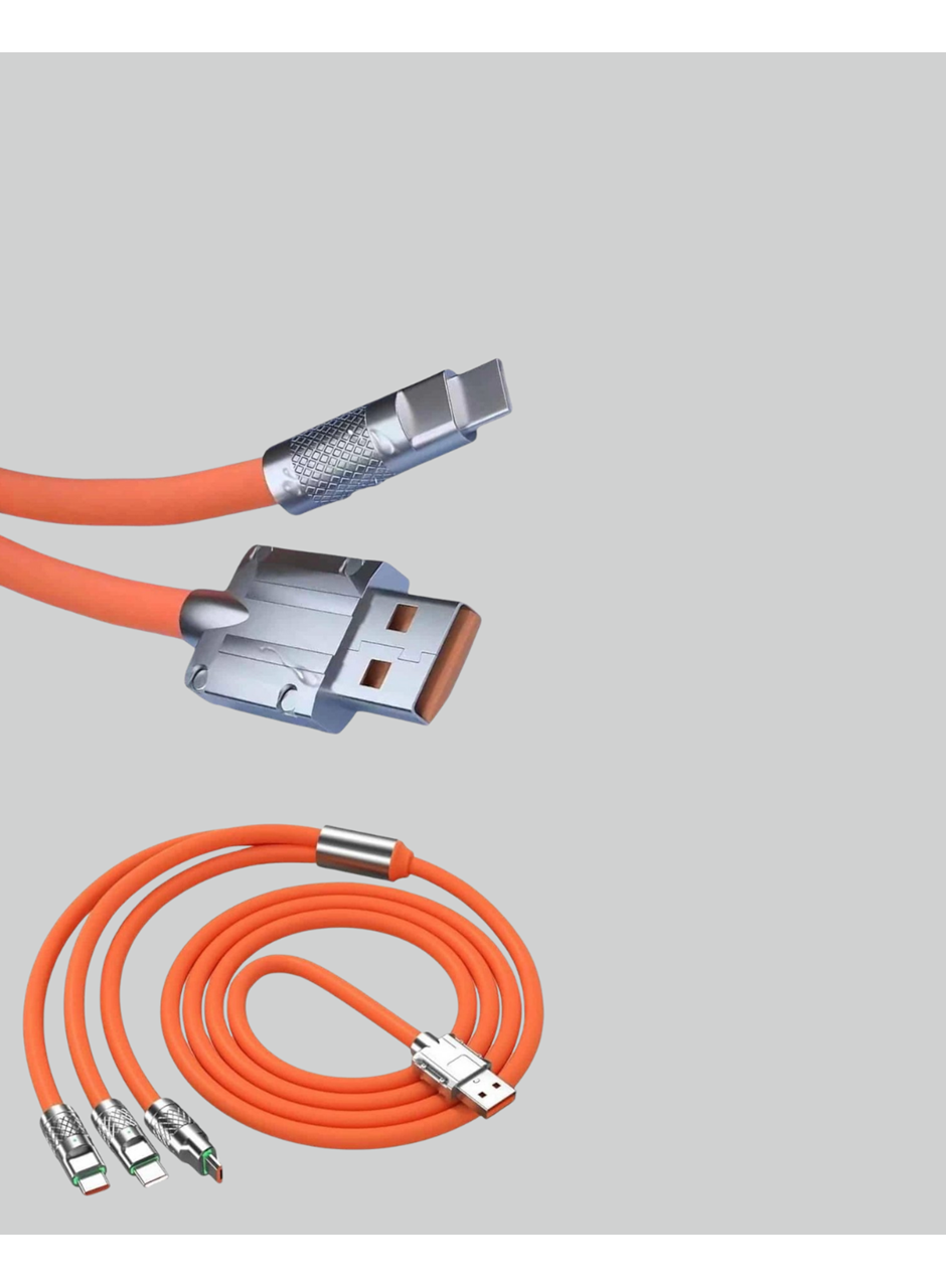 Çinko Alaşımlı Uçlu 120 W Şarj Kablosu – Dolaşmaya Dayanıklı 1,2 m USB Kablo