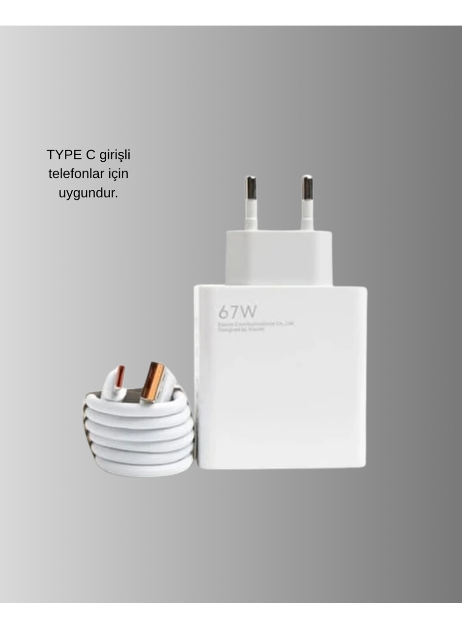 67W Turbo Type-C Hızlı Şarj Adaptörü – Akıllı Koruma Çipli, Hızlı Şarj Destekli