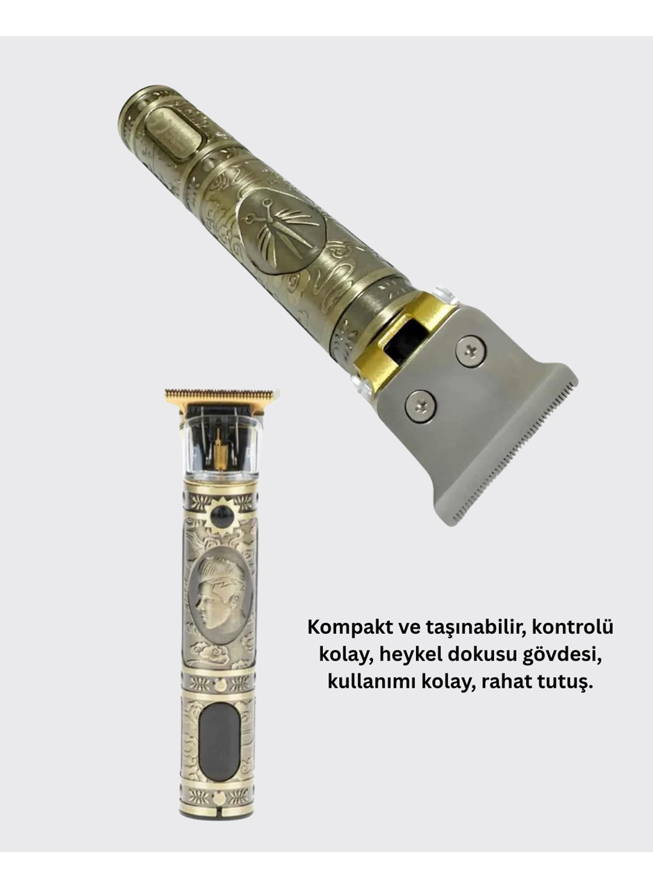 Kompakt Tasarımlı, Güçlü Motorlu Saç sakal Kesme Makinesi ve 4 Kılavuz Tarak