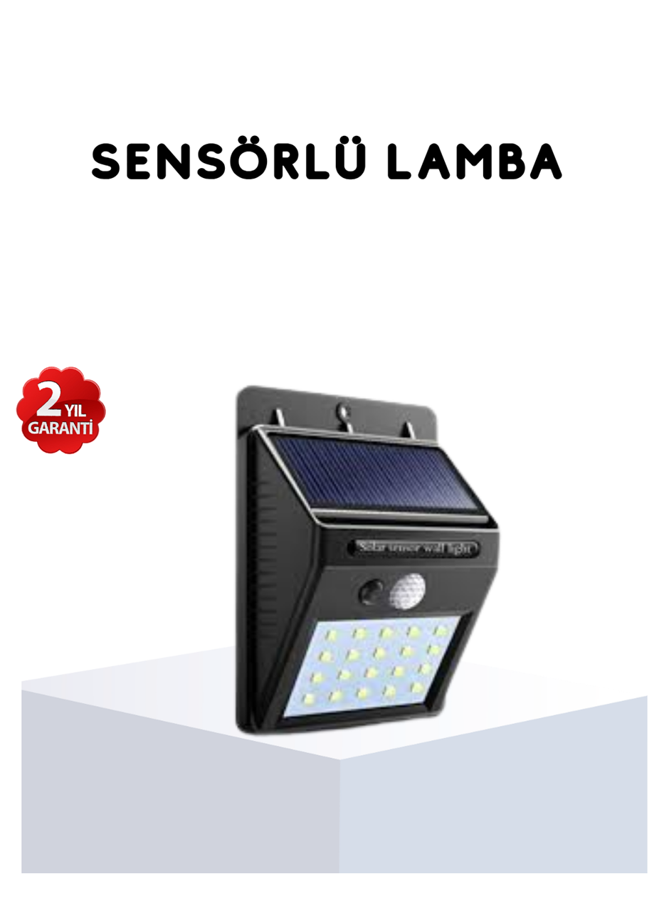 Solar Güneş Enerjili Hareket Sensörlü 4 Taraflı Bahçe Lambası – IP65 Su Geçirmez, 100 LED