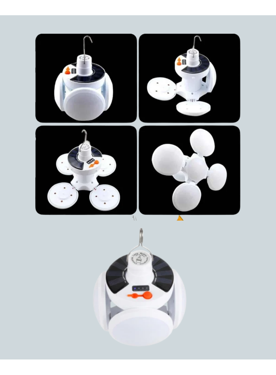 Çok Amaçlı Katlanabilir Güneş Enerjili Kamp Lambası – Masa Üstü ve Asılabilir Kullanım