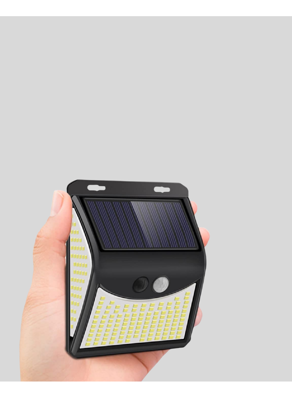 Solar Güneş Enerjili Hareket Sensörlü 4 Taraflı Bahçe Lambası – IP65 Su Geçirmez, 100 LED