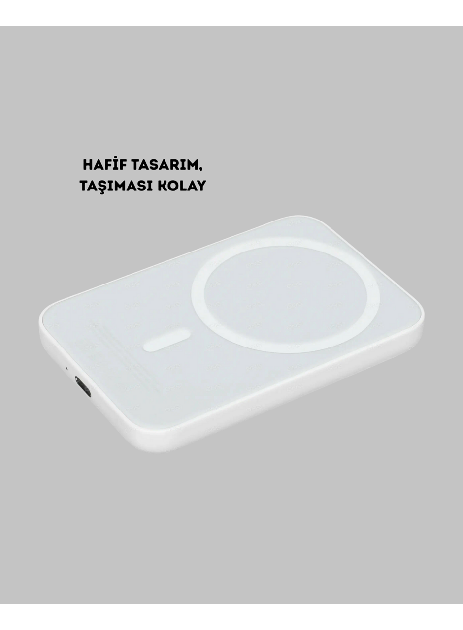 5000mAh Manyetik Powerbank – iPhone Serisi İçin Taşınabilir Kablosuz Şarj Cihazı
