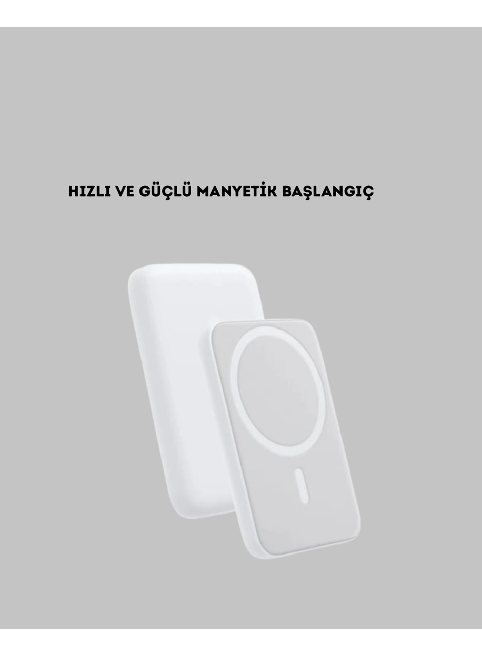 5000mAh Manyetik Powerbank – iPhone Serisi İçin Taşınabilir Kablosuz Şarj Cihazı