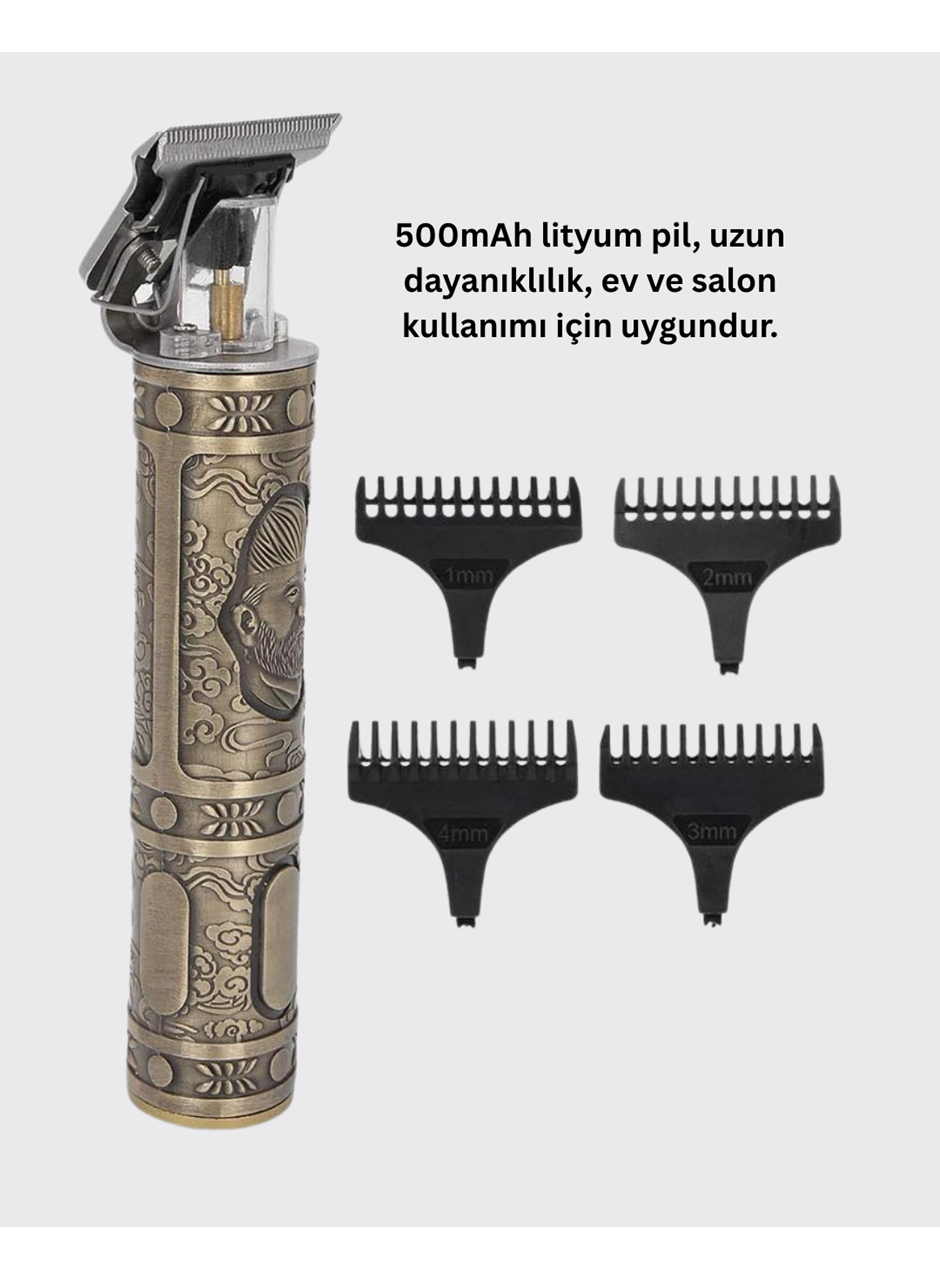 Dayanıklı Çelik Kafa ve Güçlü Motorlu Saç Sakal Makinesi