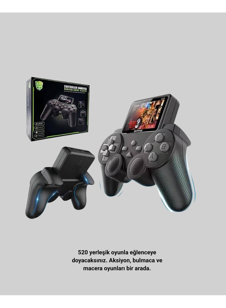 500 Dahili Oyunlu Taşınabilir Retro El Konsolu-2.4 inç Renkli Ekranlı