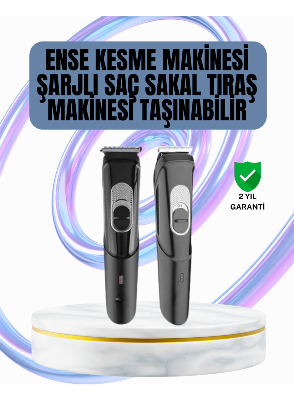 Ergonomik Tasarımlı, 3 Taraklı Profesyonel Şarjlı Saç Sakal Tıraş Makinesi