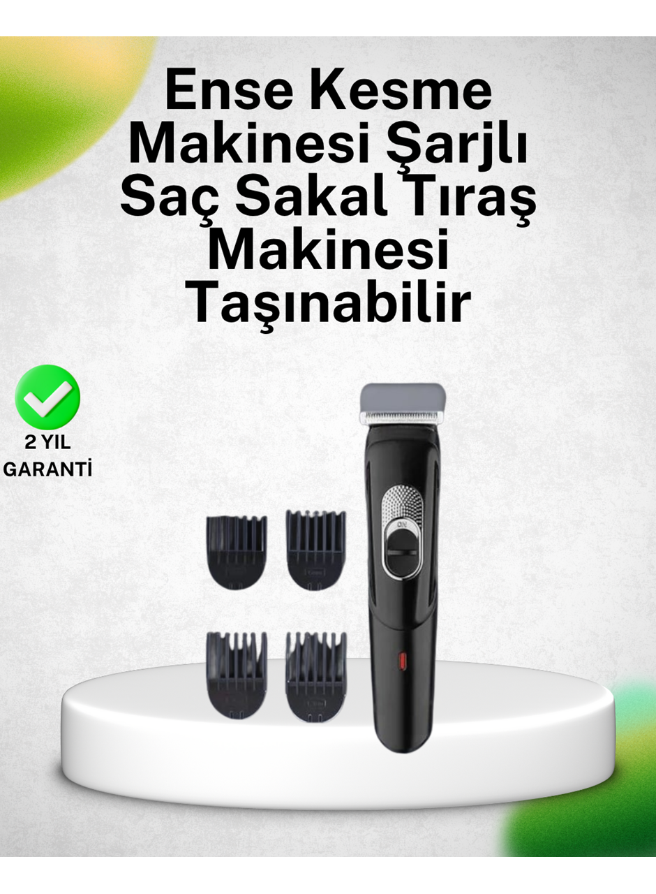Paslanmaz Bıçaklı, Şarjlı ve Sessiz Saç Sakal Kesme Makinesi – Ev Kullanımı İçin İdeal