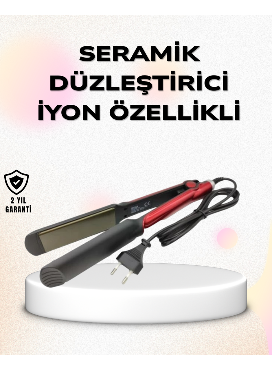Profesyonel Titanyum Saç Düzleştirici – Ayarlanabilir Isı ve Hızlı Isınma Özellikli