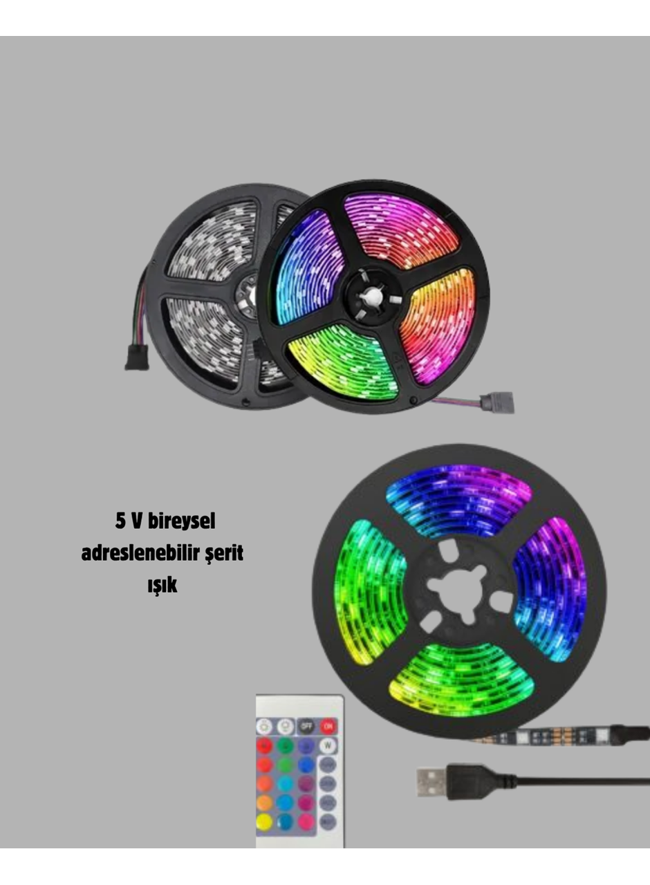 RGB Smart Şerit LED – TV Arkası ve Dekoratif Alanlar İçin Işık Şeridi