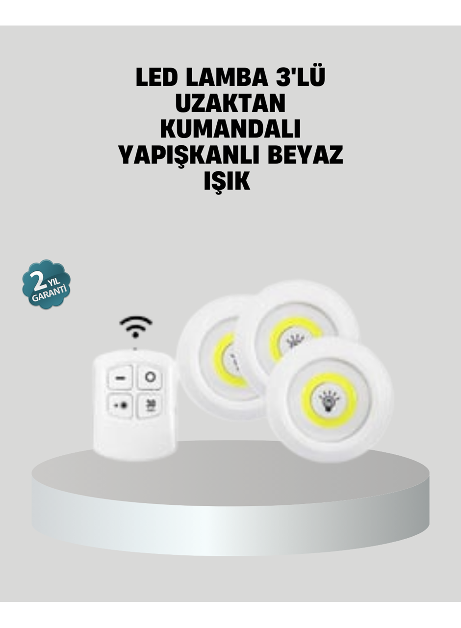 Uzaktan Kumandalı 3’lü Ayarlanabilir Spot LED Işık Seti