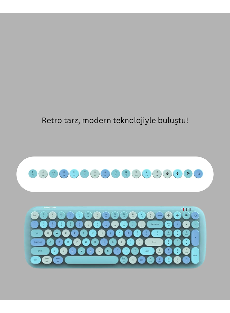 Kablosuz Klavye Mouse Seti mavi