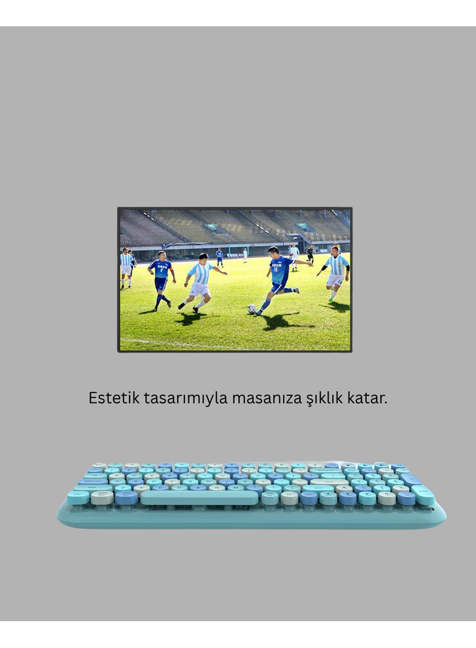 Kablosuz Klavye Mouse Seti mavi