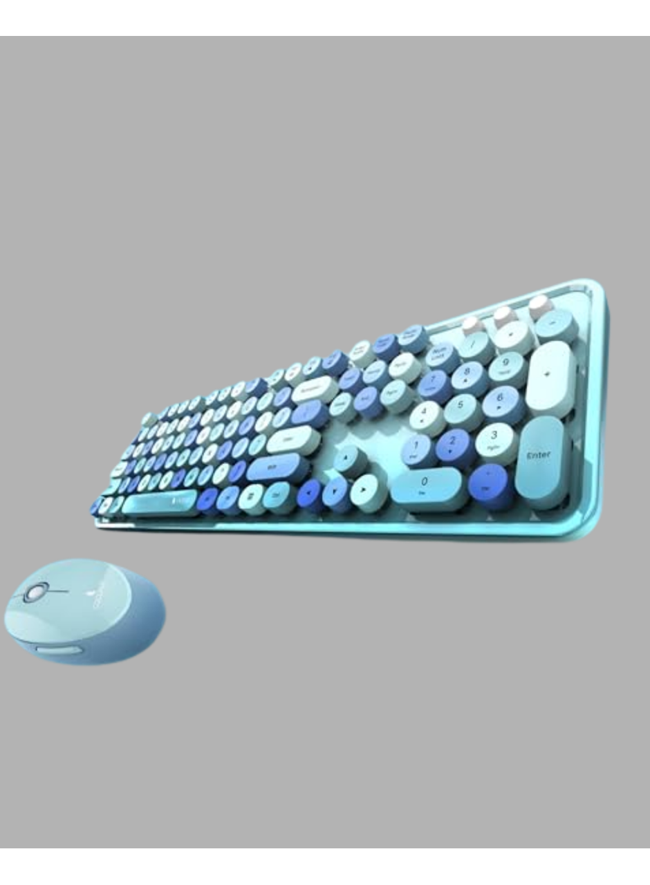 Kablosuz Klavye Mouse Seti mavi