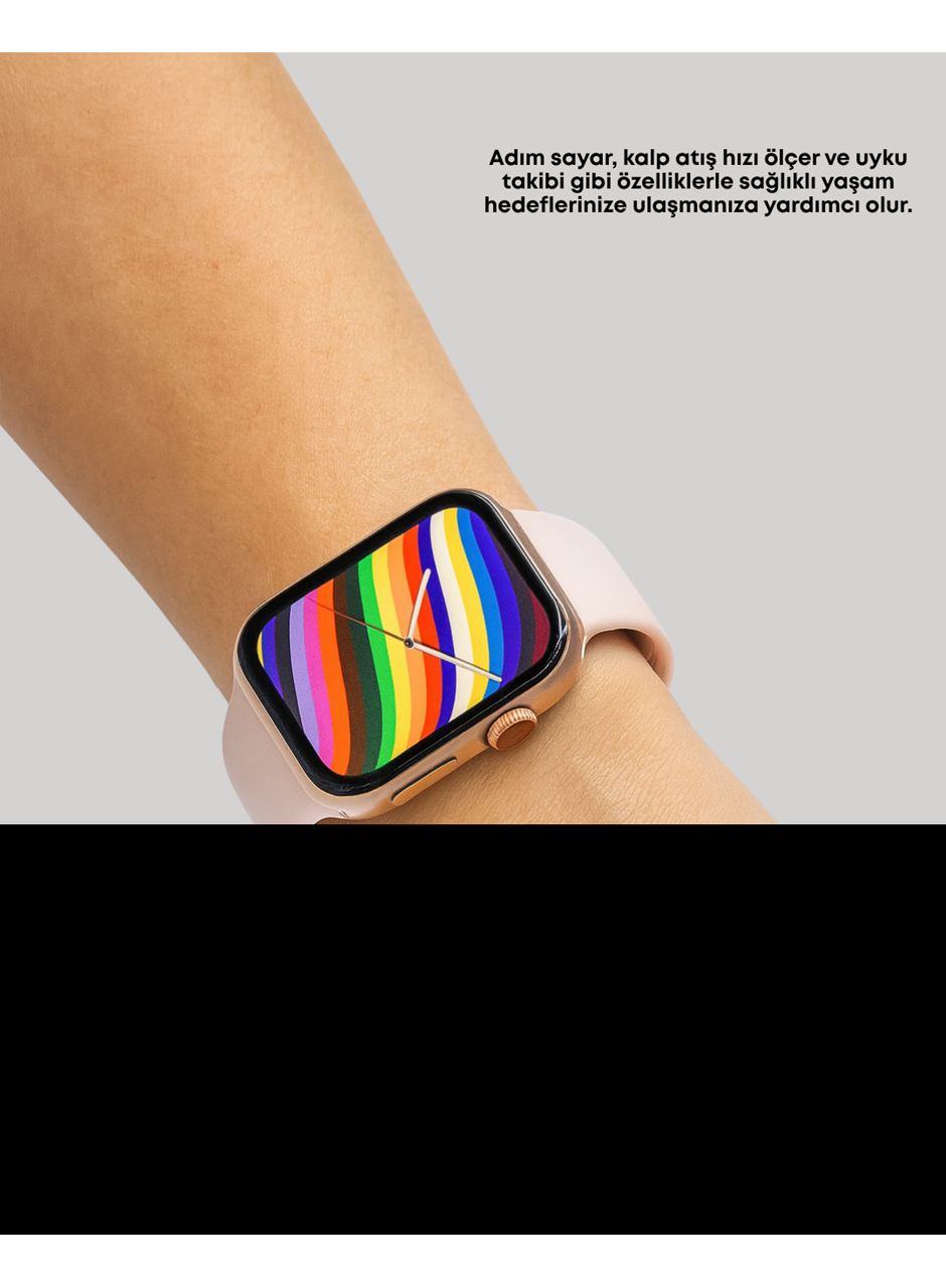 Akıllı Saat AMOLED Dokunmatik Ekran Nabız Uyku ve Adım Takibi