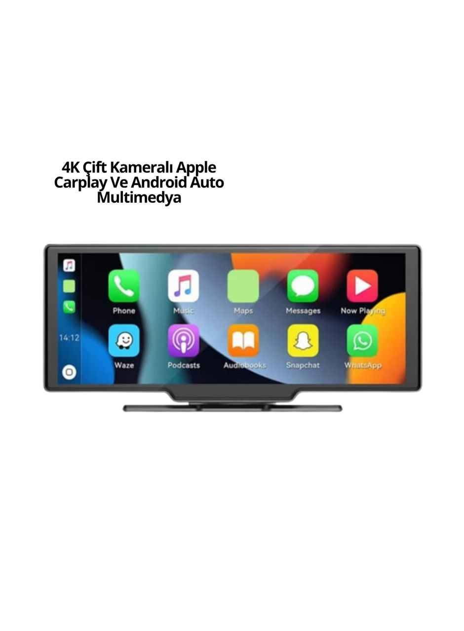 Honda Civic, Jazz, HR-V, CR-V, Nissan Qashqai, Micra, Juke,Uyumlu Kablosuz CarPlay & Android Auto Multimedya – Geri Görüş Kameralı