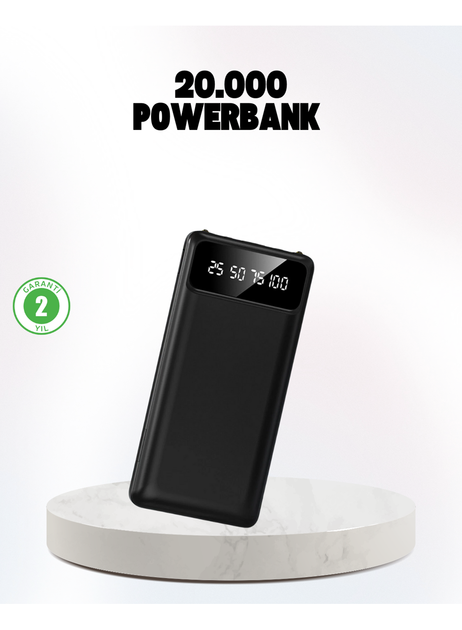 Çoklu Güvenlik Korumalı 20.000 mAh Powerbank Fener Özellikli