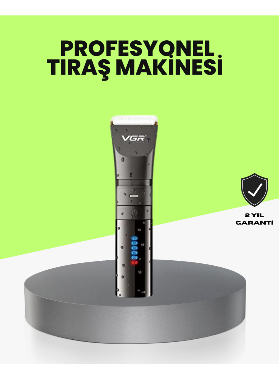 Şarjlı Saç Kesme Makinesi – 4 Taraklı, 2 Kademeli Güç Ayarı, Uzun Pil Ömrü