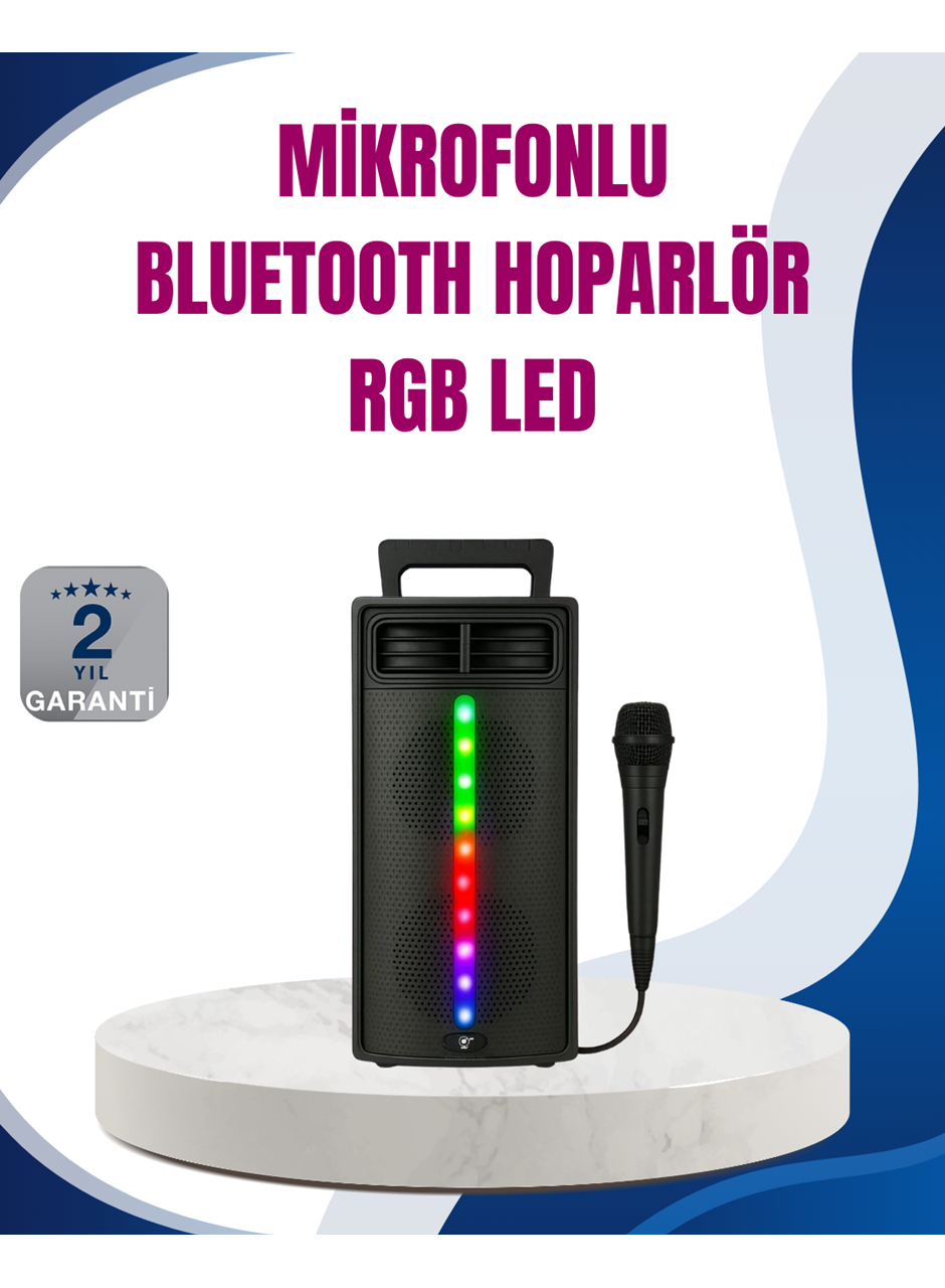 Kablosuz RGB Işıklı Bluetooth Hoparlör | Ev, Parti ve Açık Hava Kullanımı