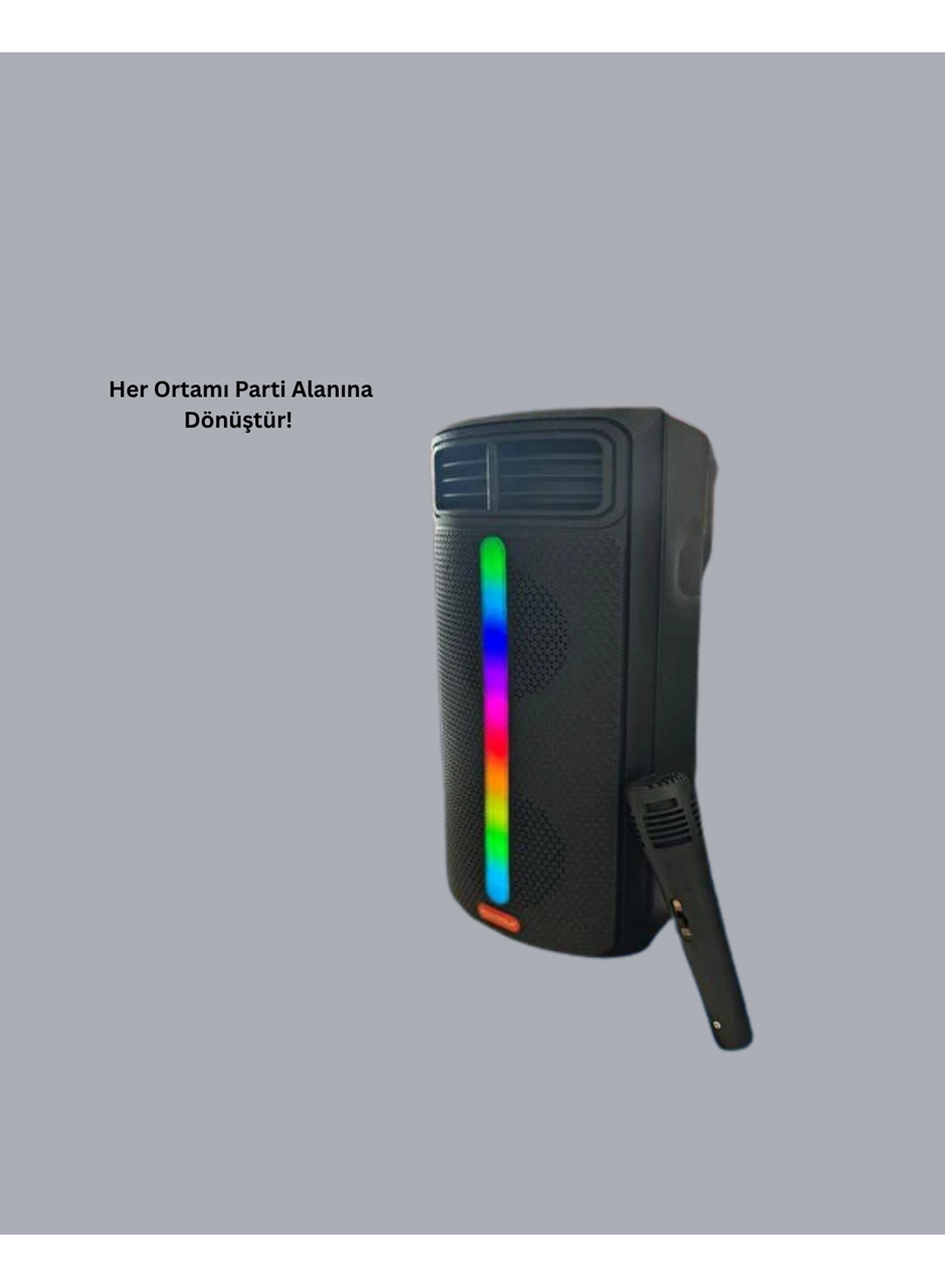 Kablosuz RGB Işıklı Bluetooth Hoparlör | Ev, Parti ve Açık Hava Kullanımı