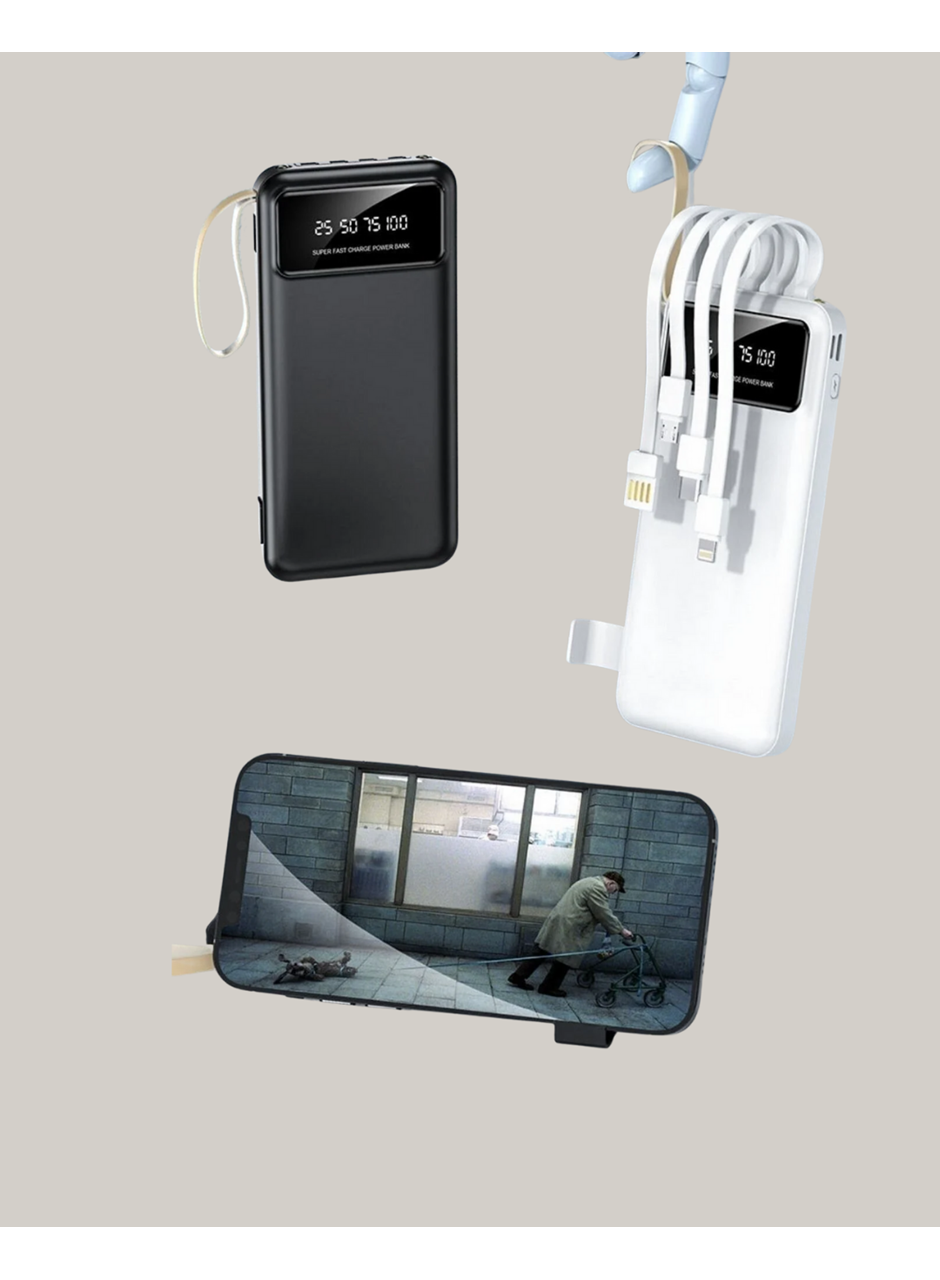 20.000 mAh 4 Çıkışlı LED Göstergeli Hızlı Şarj Powerbank