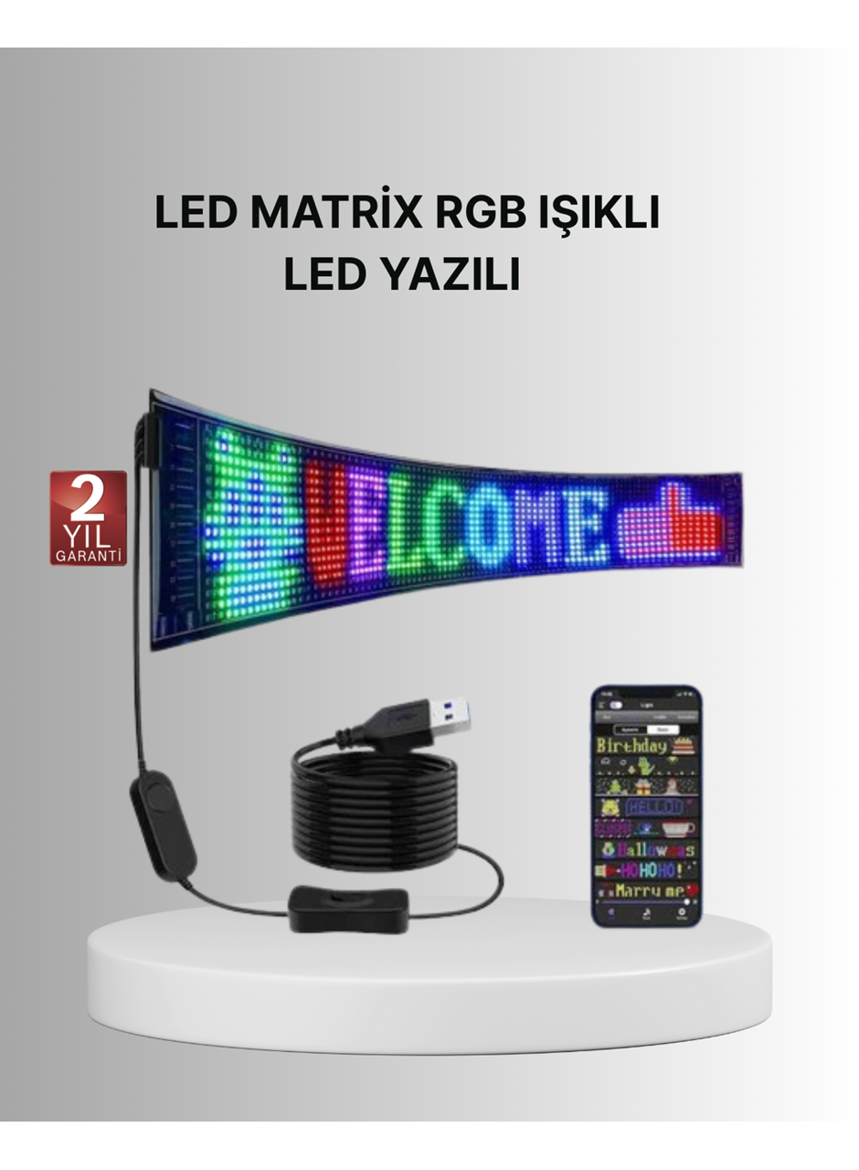 Gece Kullanıma Uygun  Pixel RGB LED Panel Estetik Atmosfer Işığı