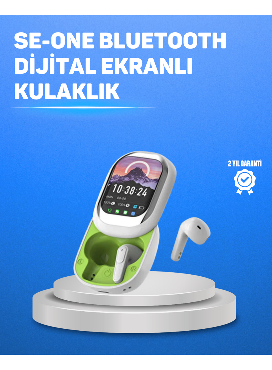 Şık Tasarımlı Siyah Beyaz Kablosuz Kulaklık Çoklu Dil Destekli