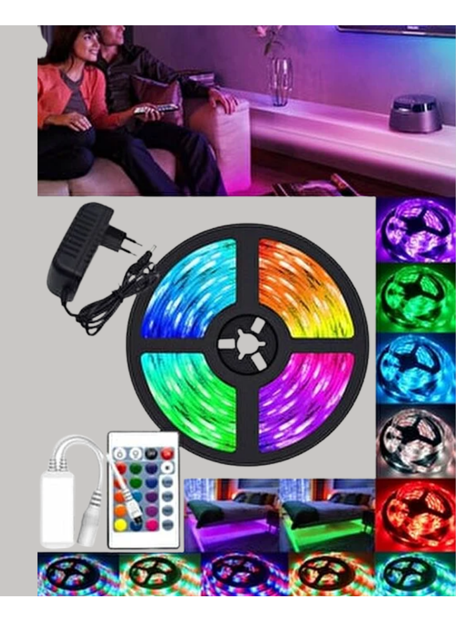 Uzaktan Kumandalı RGB Smart Şerit LED Işık Esnek ve Taşınabilir Dekorasyon