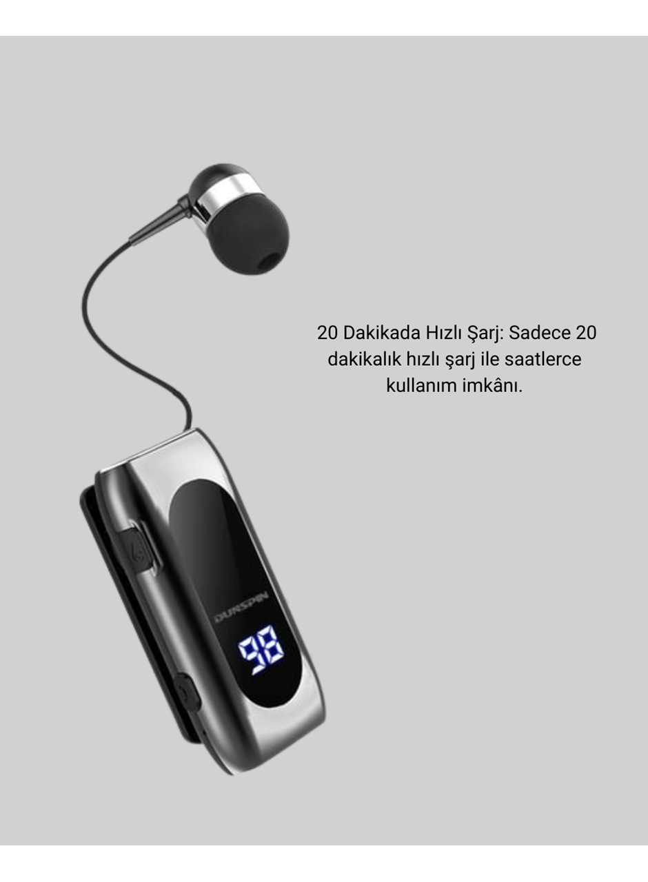 20 Dakikada Hızlı Şarj – Titreşimli Uyarılı Kablosuz Kulaklık