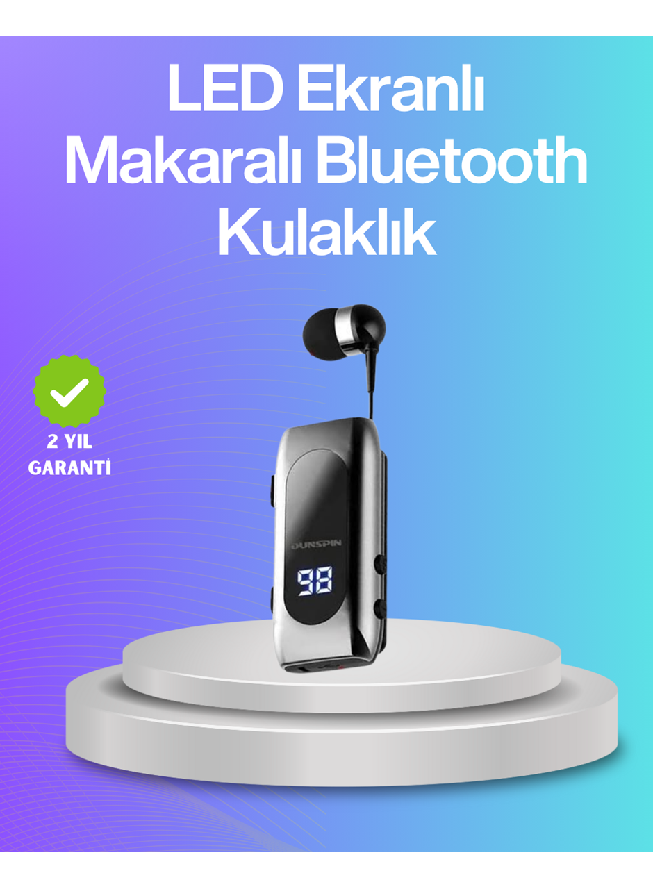 Bluetooth 5.2 Klipsli Kablosuz Kulaklık – Dijital Ekran & Titreşimli Uyarı