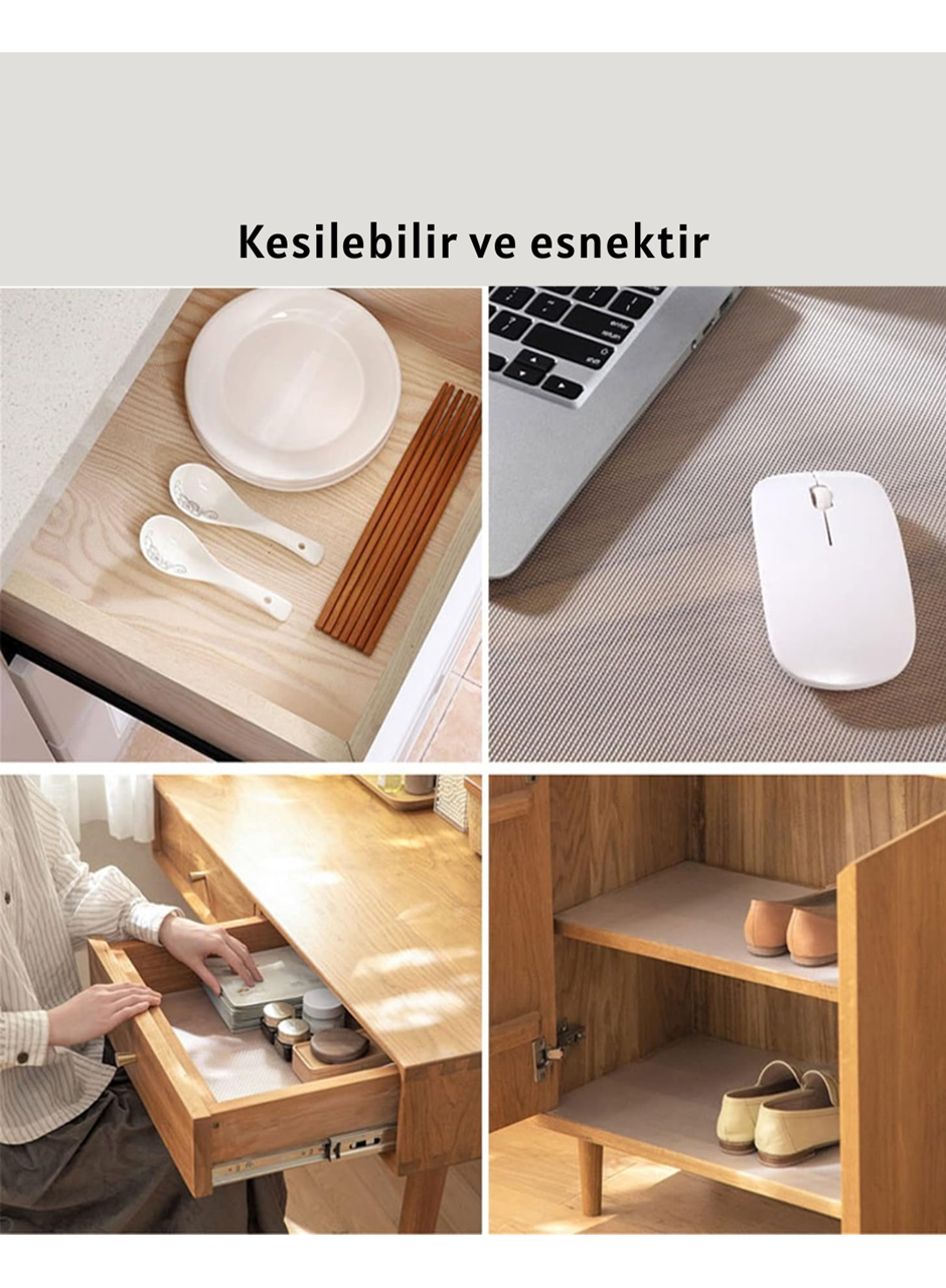 kaydırmaz şeffaf raflık