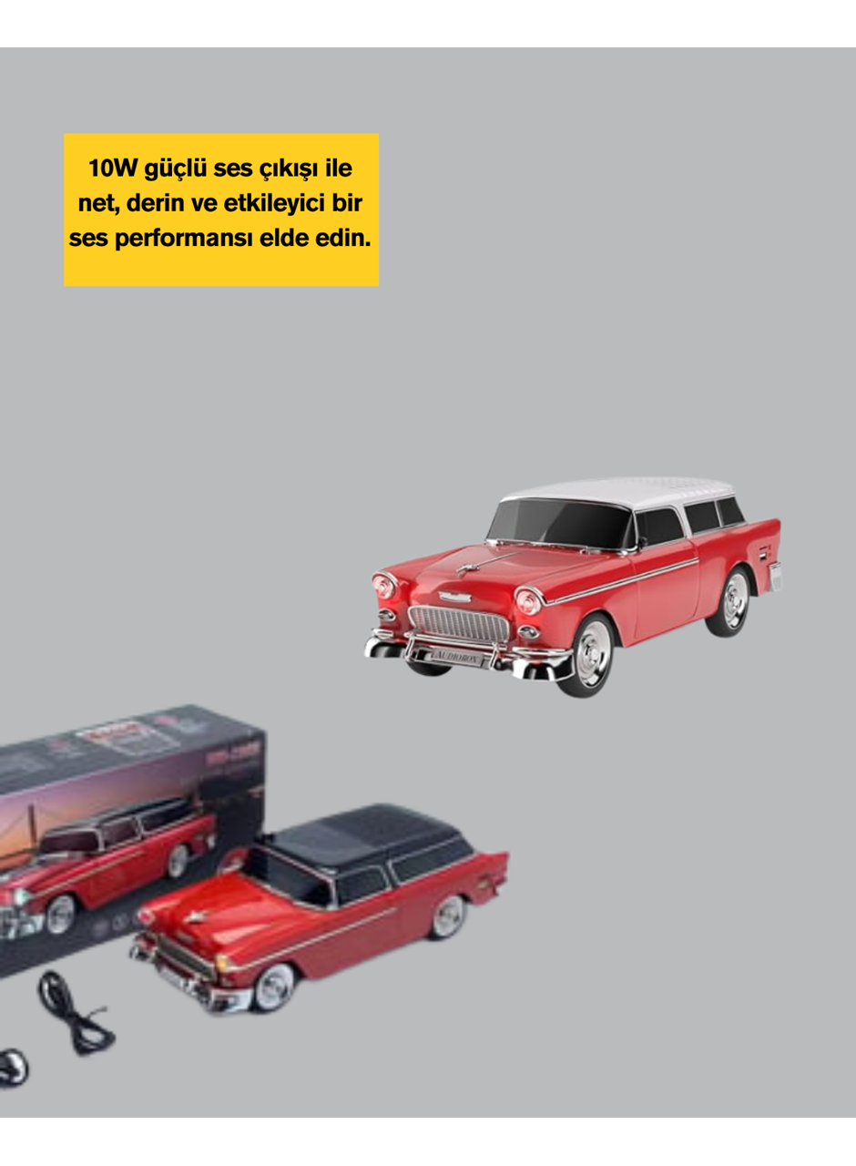 Taşınabilir Klasik Araç Tasarımlı Kablosuz Hoparlör