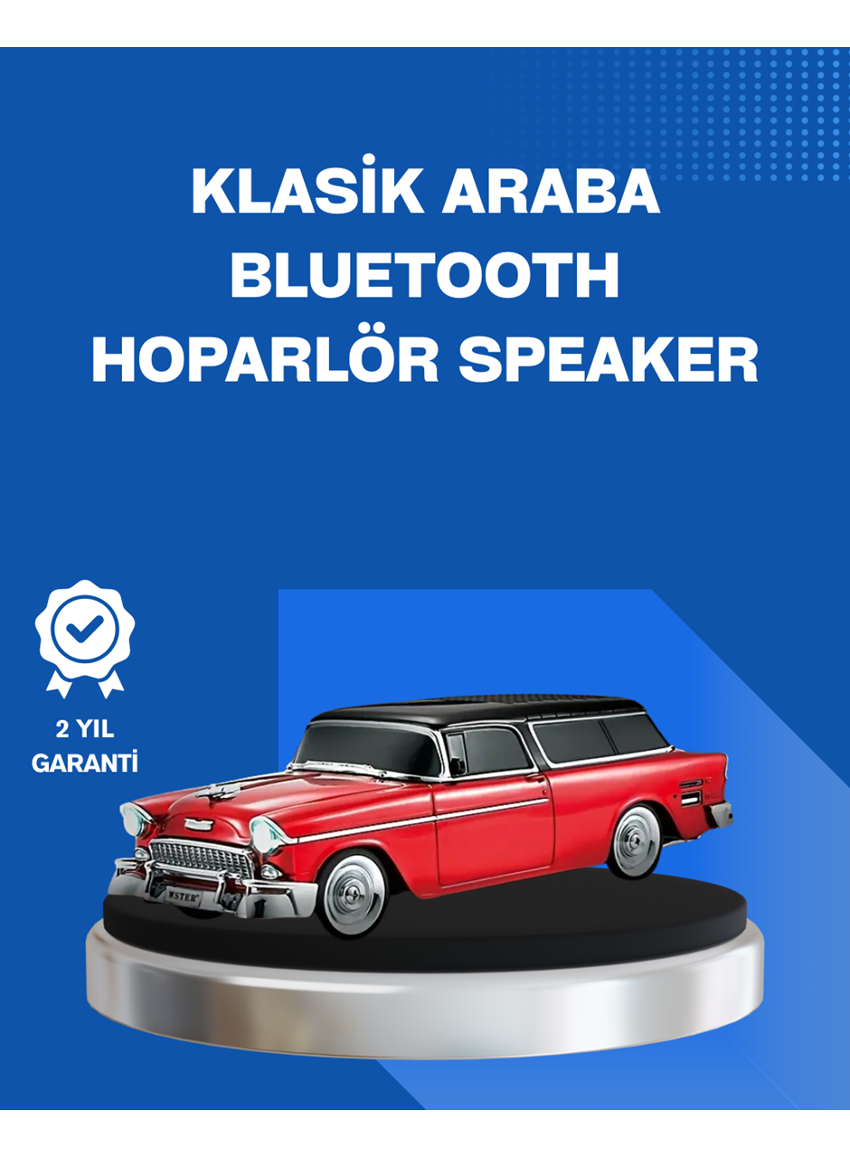 Retro Araba Şekilli Kablosuz Bluetooth Hoparlör