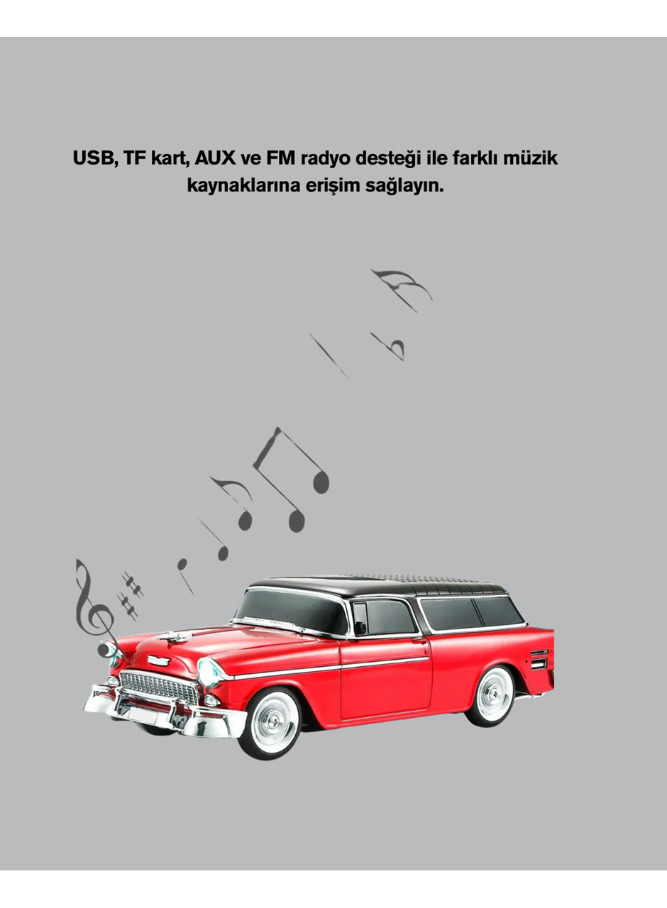 Retro Araba Şekilli Kablosuz Bluetooth Hoparlör
