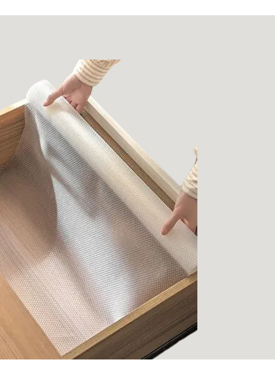 Kesilebilir şeffaf raflık çekmece kaplaması mutfak için