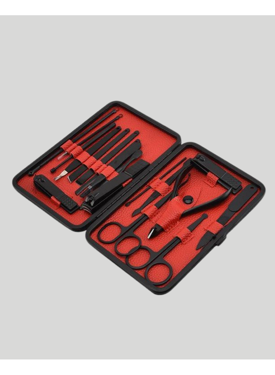 El ve Ayak Bakım Seti 17 Parça Taşınabilir Deri Çantalı Manikür Seti